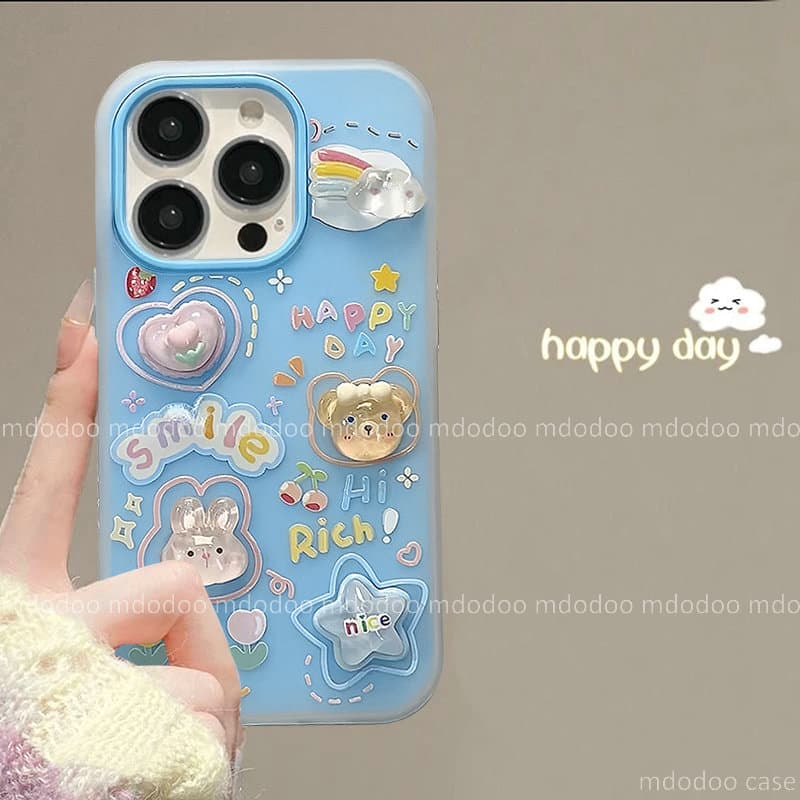 Lovely 3D Animal Tulip Doll เคส For Xiaomi 15T 14T 11TPro 11 Lite 11Lite 5G NE Mi 17 ProMax POCO X4 X6 F7 F8 Pro Ultra F8Pro X4Pro X6Pro Redmi 8 8A 8APro DUAL High quality Large lens frame Camera Protection Two-in-One Anti-drop Phone Case GDK 02 รูปที่ 6