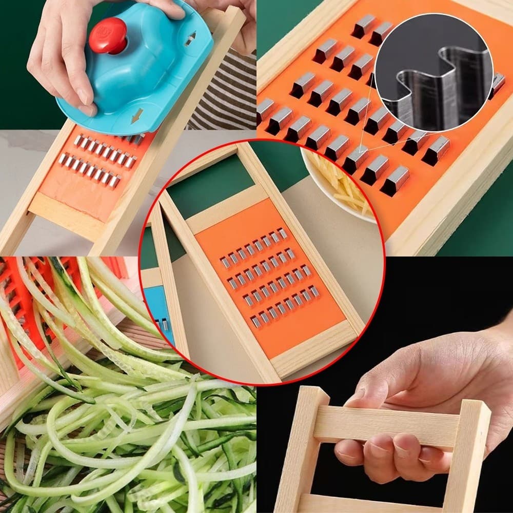 LoomLab มีดปอกผลไม้ ที่ขูดมะละกอ เครื่องตัดผักเอนกประสงค์ แบบหนา 5in1 veggie chopper รูปที่ 9