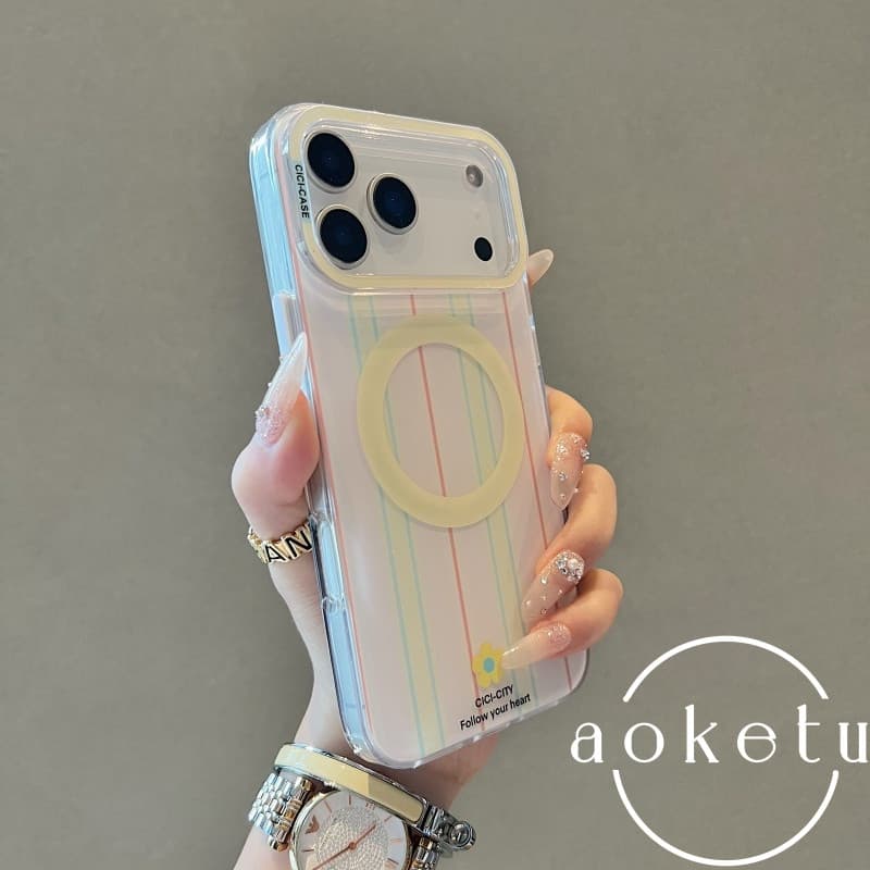 ส่วนบุคคลและมินิมอลลายจุดเหมาะสําหรับ ไอโฟน 16 โปรแม็กซ์ เคสโทรศัพท์แม่เหล็กที่แข็งแกร่ง แอปเปิล 17 อากาศ ใหม่ 15/14/13 แฟชั่นป้องกันการตกซิลิโคนฮาร์ดฝา รูปที่ 6