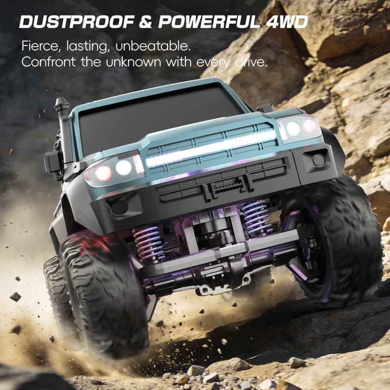 1/20 4WD RC รถออฟโรด 4x4 เกียร์กลสลับได้ Full Proportional Rock Crawler Off-Road ปีนเขารถบรรทุกพร้อมไฟ LED 1/20 รูปที่ 6