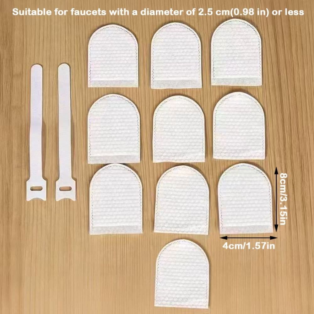 GUOGUA 10/20/50 ชิ้นก๊อกน้ํากรอง,หนา Universal Faucet Filter Cotton,Anti-splash with T-straps Tap Water Filter Bag รูปที่ 3