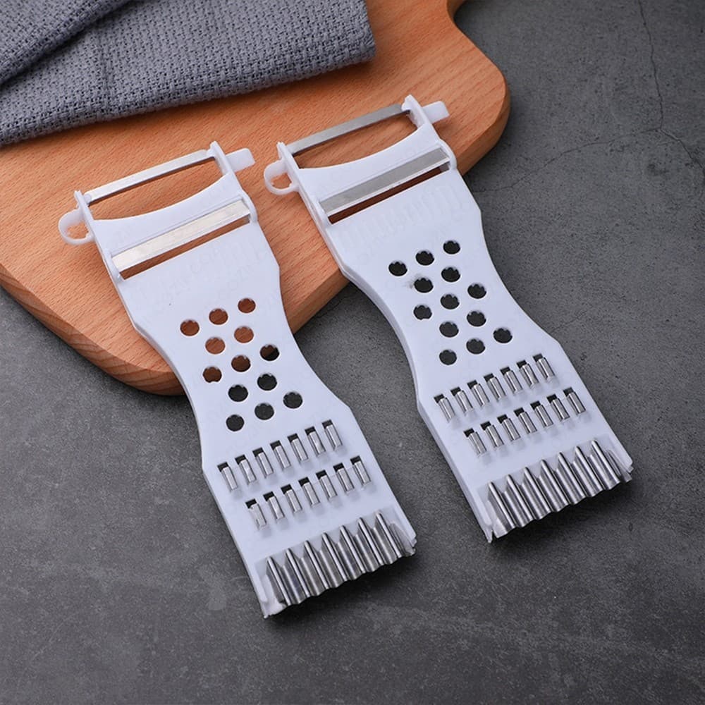 LoomLab มีดปอกผลไม้ ที่ขูดมะละกอ เครื่องตัดผักเอนกประสงค์ แบบหนา 5in1 veggie chopper รูปที่ 6