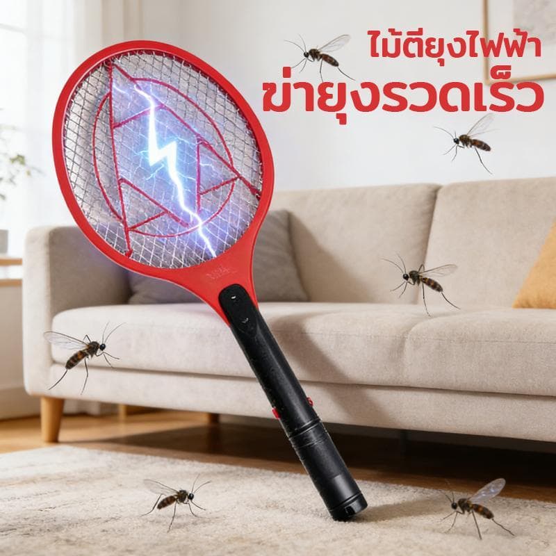 ไม้ตียุง ไม้ช็อตยุง ที่ตียุง ไม้ตียุงไฟฟ้า ไม้ตียุง ไม้ช็อตยุง ที่ตียุง ขาเสียบชาร์จในตัว ชาร์จไฟได้ ขนาดใหญ่ รูปที่ 8