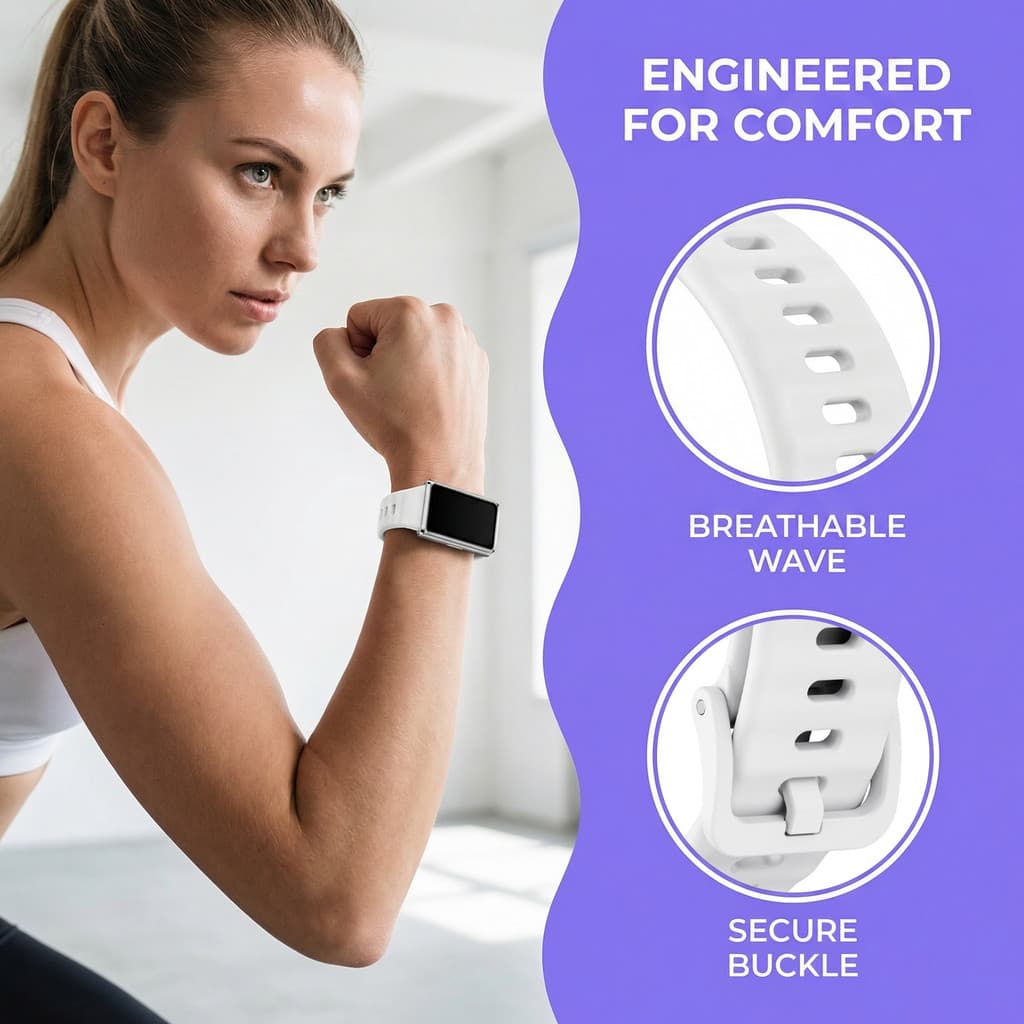 สายยางซิลิโคน for Smartwatch Huawei Band 11/ 11 Pro อุปกรณ์เสริมสายรัดข้อมือสายรัดข้อมือแบบปรับได้ for Huawei Band 11 รูปที่ 8