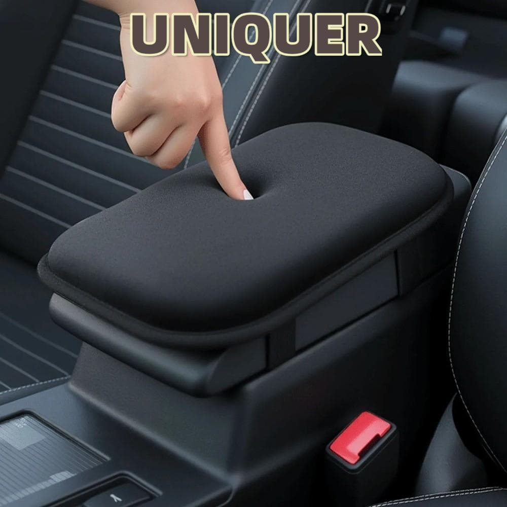 UNIQUER แผ่นรองที่เท้าแขนในรถยนต์, เบาะที่เท้าแขนรถตุ๊กตาแบบนุ่ม Booster Pad, Universal Thicken สบายแผ่นเพิ่มความสูงสําหรับคอนโซลกลาง รูปที่ 1
