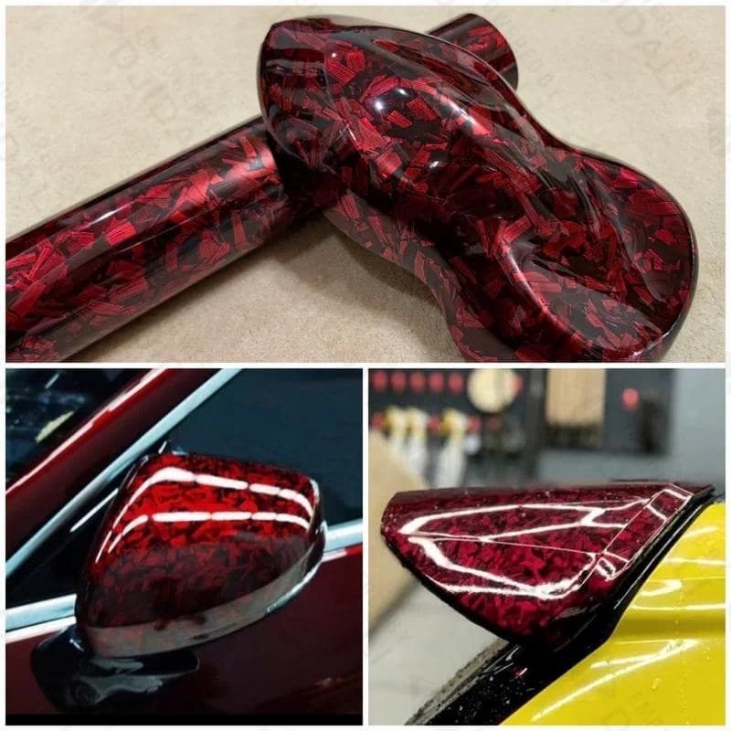 ฟิล์มCarbon Fiber เปลี่ยนสีรถ PET คุณภาพสูง กันน้ำ กันUV ติดง่าย สำหรับรถยนต์ กระจกมองหลัง ชิ้นส่วนภายใน รับประกันความทนทาน รูปที่ 7