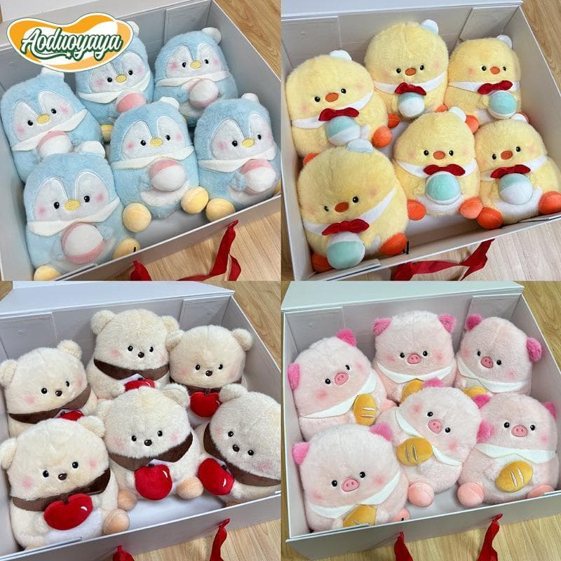 Aoduoyaya ตุ๊กตาหมู/ตุ๊กตาหมี ของเล่นตุ๊กตาน่ารัก นุ่มนิ่มสุดๆ ของเล่นเด็ก ของขวัญสำหรับเด็ก 22CM รูปที่ 3