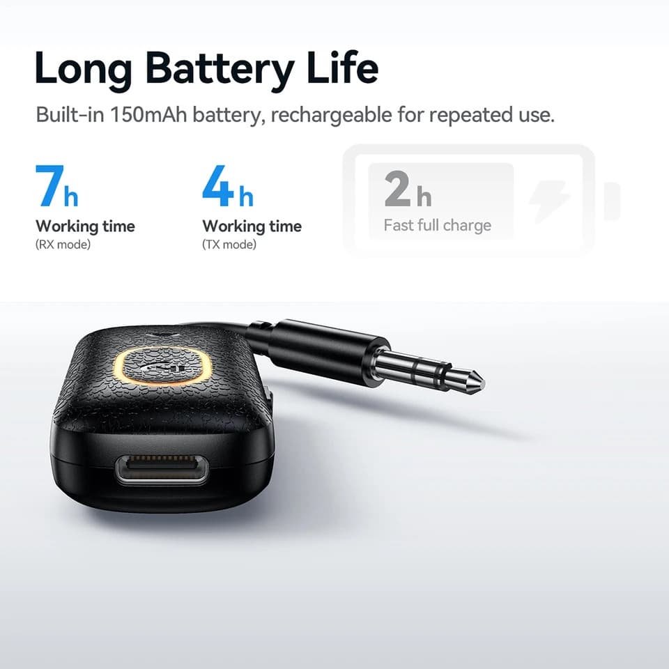 HOCO E151 AUX Transmitter / Receiver อะแดปเตอร์บลูทูธ 2in1 แปลงเครื่องเสียง AUX เป็นไร้สาย รองรับการโทร BT 5.4 hc5 รูปที่ 7