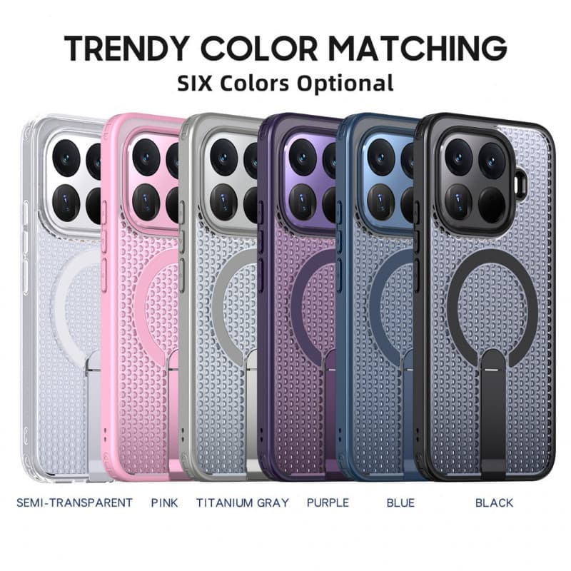 สําหรับ Xiaomi 15T Pro 15T 14T Pro 14T Poco F7 M6 Pro M6 Plus Poco C71 C75 X7 Pro Hollow การกระจายความร้อนซ่อนวงเล็บแม่เหล็กไร้สายชาร์จฝาครอบ รูปที่ 5