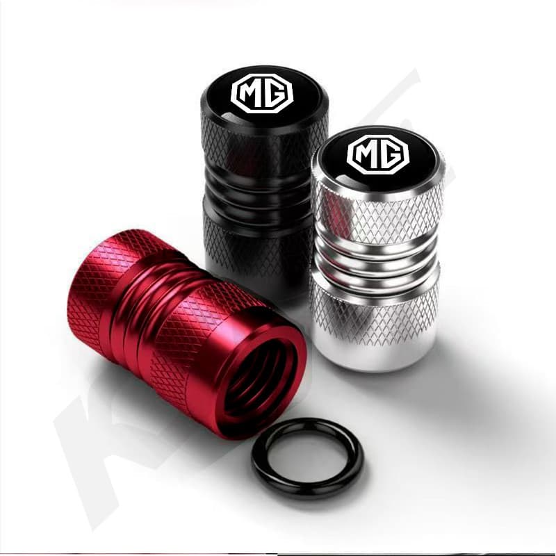 4pcs MG รถวาล์ว Caps Stem Case ครอบคลุมอลูมิเนียมล้อวาล์วฝุ่นหมวก Tyre Rim Stem สําหรับ MG3 MG5 MG6 MG7 EP Pluse MG TF ZR ZS ES HS GS Morris 3 อุปกรณ์เสริม รูปที่ 4