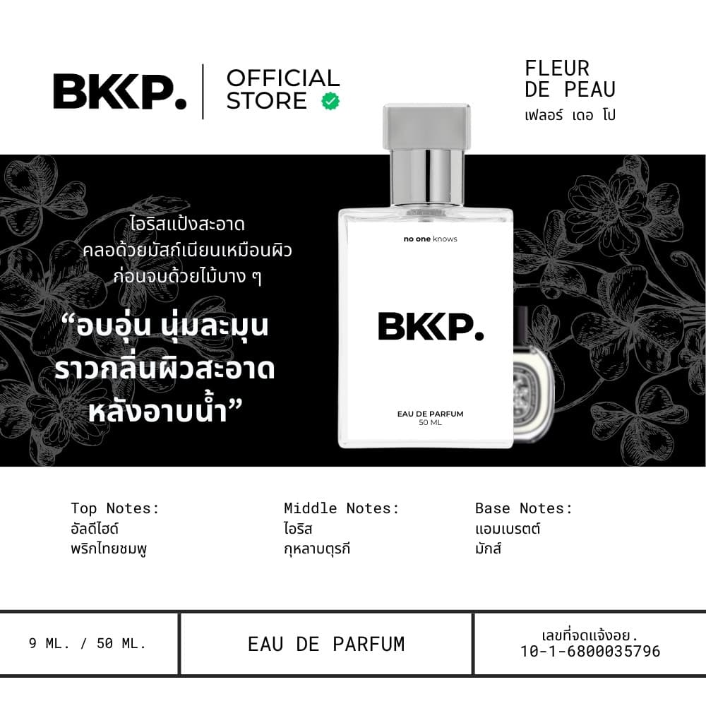 FLEUR DE PEAU น้ำหอม BKKP. น้ำหอมดุ๊ป น้ำหอมเทียบ 1:1 ติดทน ไม่โป๊ะ น้ำหอมลิซ่า EDP รูปที่ 2