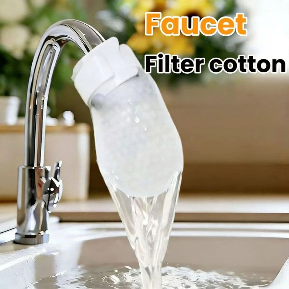 GUOGUA 10/20/50 ชิ้นก๊อกน้ํากรอง,หนา Universal Faucet Filter Cotton,Anti-splash with T-straps Tap Water Filter Bag รูปที่ 4