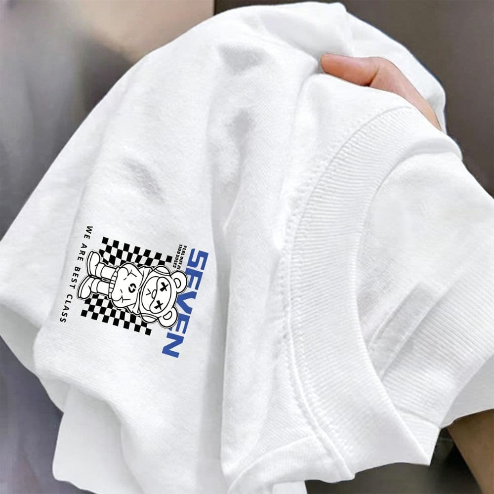 TeeTwoOneเสื้อสีฟอกพิมพ์ลาย "SEYEN"ผ้าCOTTON100% โคตรนุ่ม OVERSIZEเสื้อเท่ๆ เสื้อยืดผู้ชาย รูปที่ 4