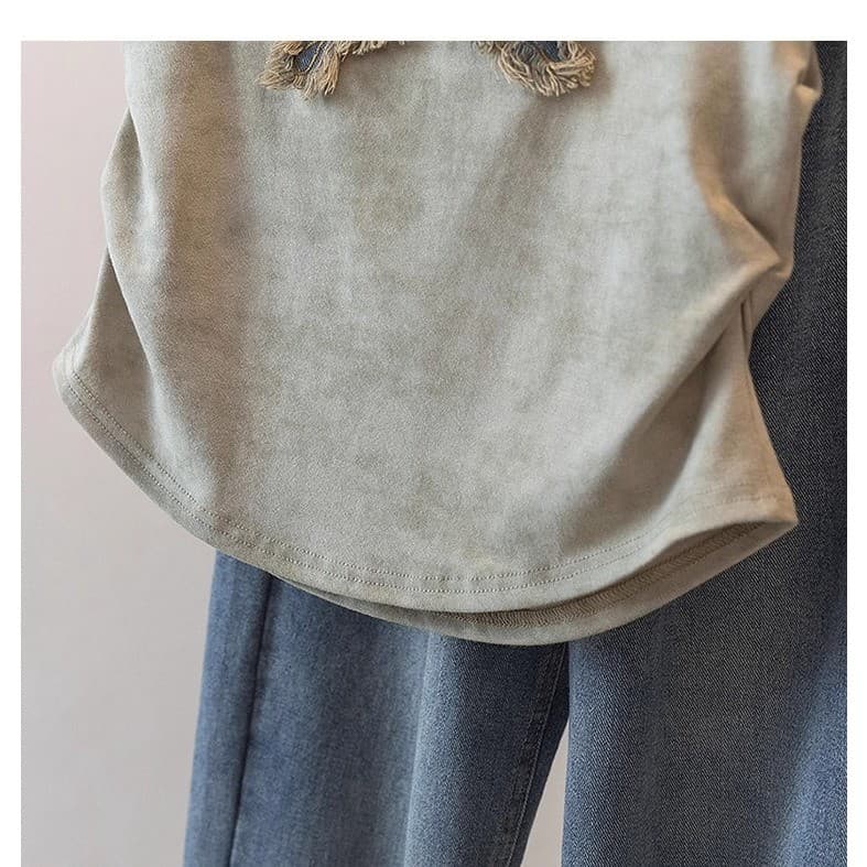 เสื้อยืดแขนสั้นลายจีบแบบเกาหลี,เสื้อยืดผู้หญิง คอกลม เข้ารูป ใส่สบาย รูปที่ 9