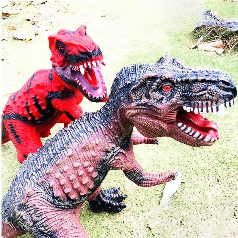ของเล่นไดโนเสาร์ ใหญ่พิเศษ 50cm ของเล่นไดโนเสาร์ยางนุ่มจำลอง พร้อมเสียงเอฟเฟกต์ไดโนเสาร์ ของขวัญเด็กผู้ชาย รูปที่ 4