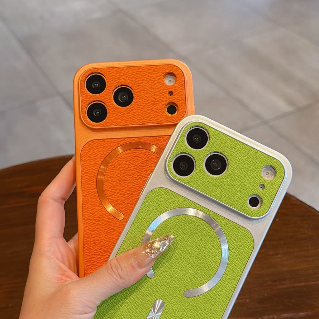 หรูหราหนังเนื้อเคสโทรศัพท์แม่เหล็กสําหรับiPhone 11 12 13 14 15 16 17 Pro MaxกันกระแทกกันชนกลับกรณีCove รูปที่ 5