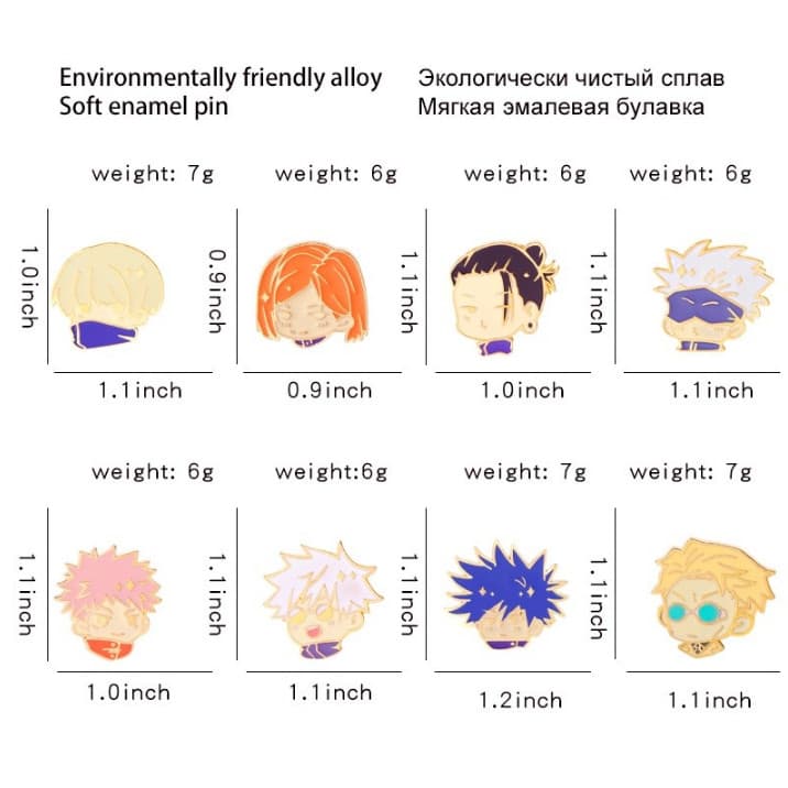100ประเภทของเข็มกลัดเคลือบที่เกี่ยวข้องกับการ์ตูนญี่ปุ่นนิเมชั่นยอดนิยมป้ายโลหะกระเป๋าเป้สะพายหลังเสื้อผ้าขาอุปกรณ์เสริม รูปที่ 8