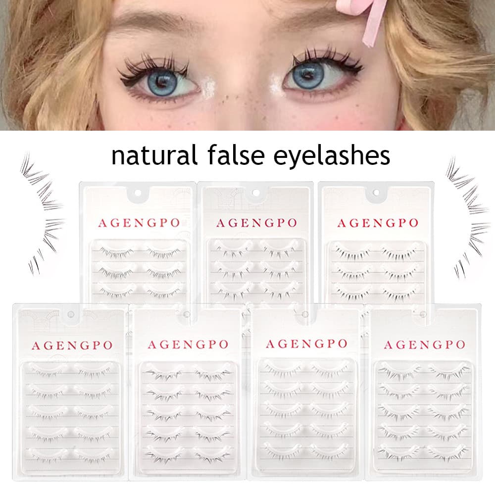 ขนตาล่าง Manga Natural Lash Extension แต่งหน้าทุกวัน 5 คู่ความงาม Wispy Cross รูปที่ 1