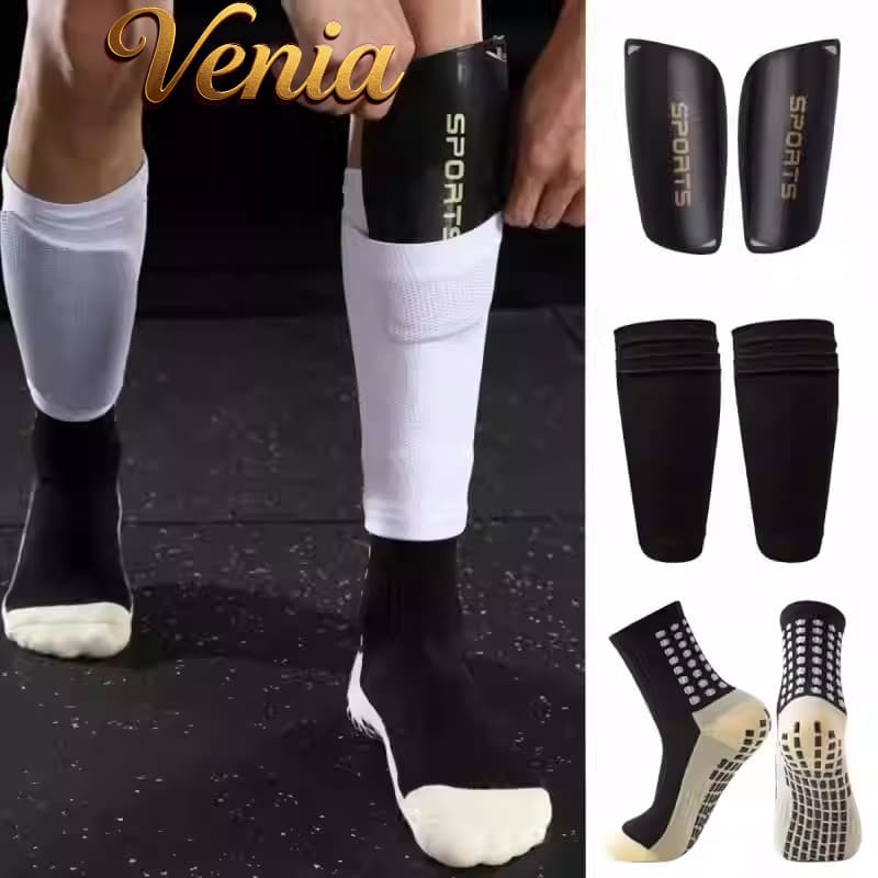 Venia การ์ดป้องกันหน้าแข้งสำหรับฟุตบอล ป้องกันการบาดเจ็บได้ดี ด้วยเปลือกแข็ง PP และชั้นในรังผึ้ง EVA รูปที่ 2
