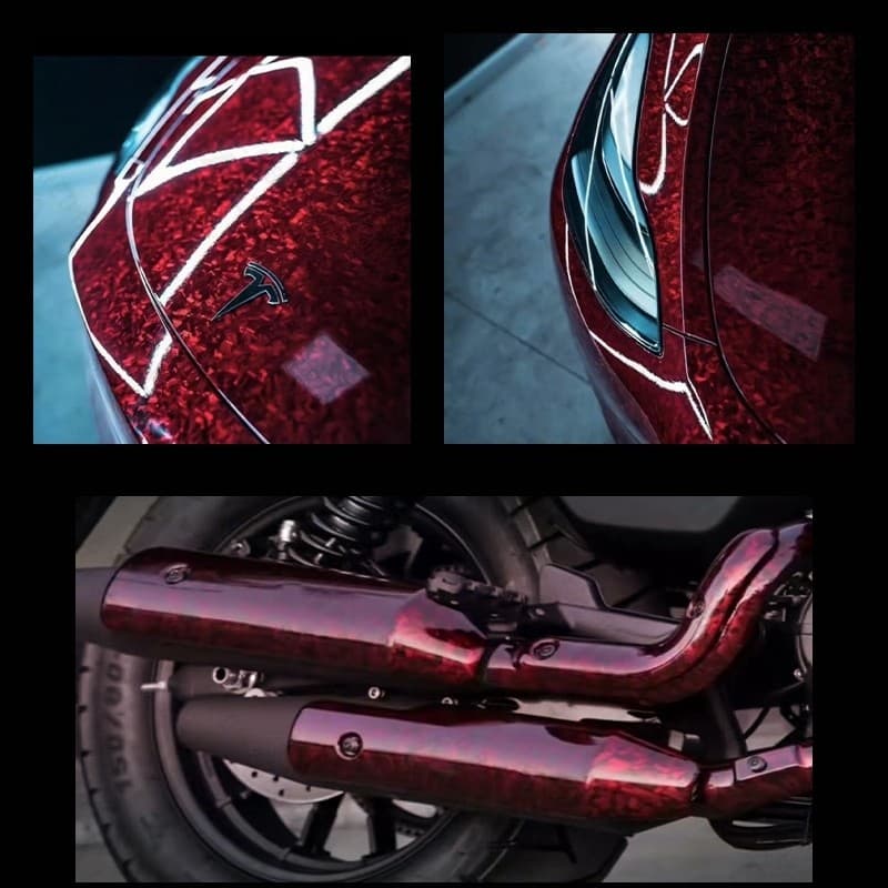 ฟิล์มCarbon Fiber เปลี่ยนสีรถ PET คุณภาพสูง กันน้ำ กันUV ติดง่าย สำหรับรถยนต์ กระจกมองหลัง ชิ้นส่วนภายใน รับประกันความทนทาน รูปที่ 5