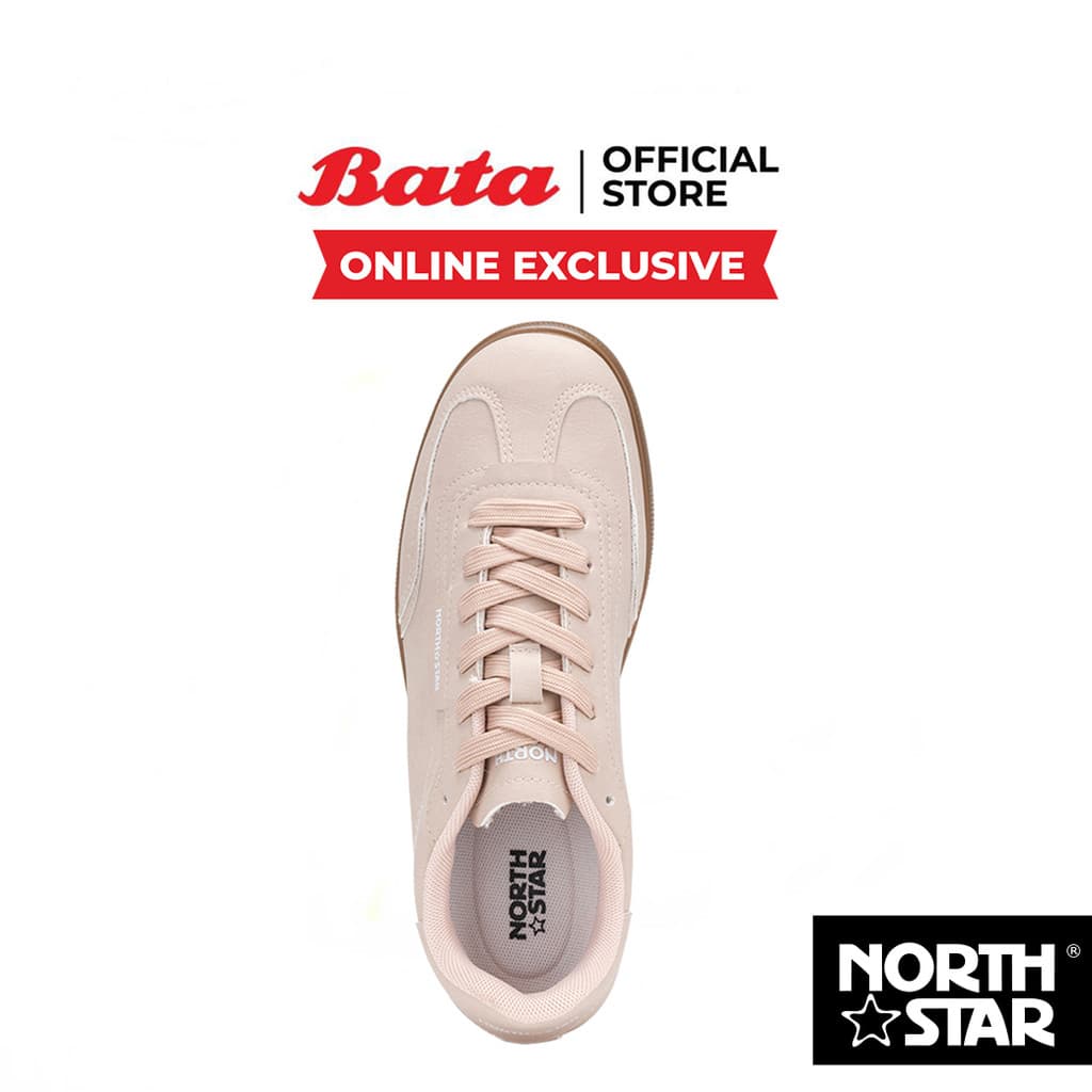 Online Exclusive Bata บาจา North Star รองเท้าผ้าใบสนีคเกอร์แบบผูกเชือก สำหรับผู้หญิง รุ่น STRIKER สีชมพู 5205178 รูปที่ 4