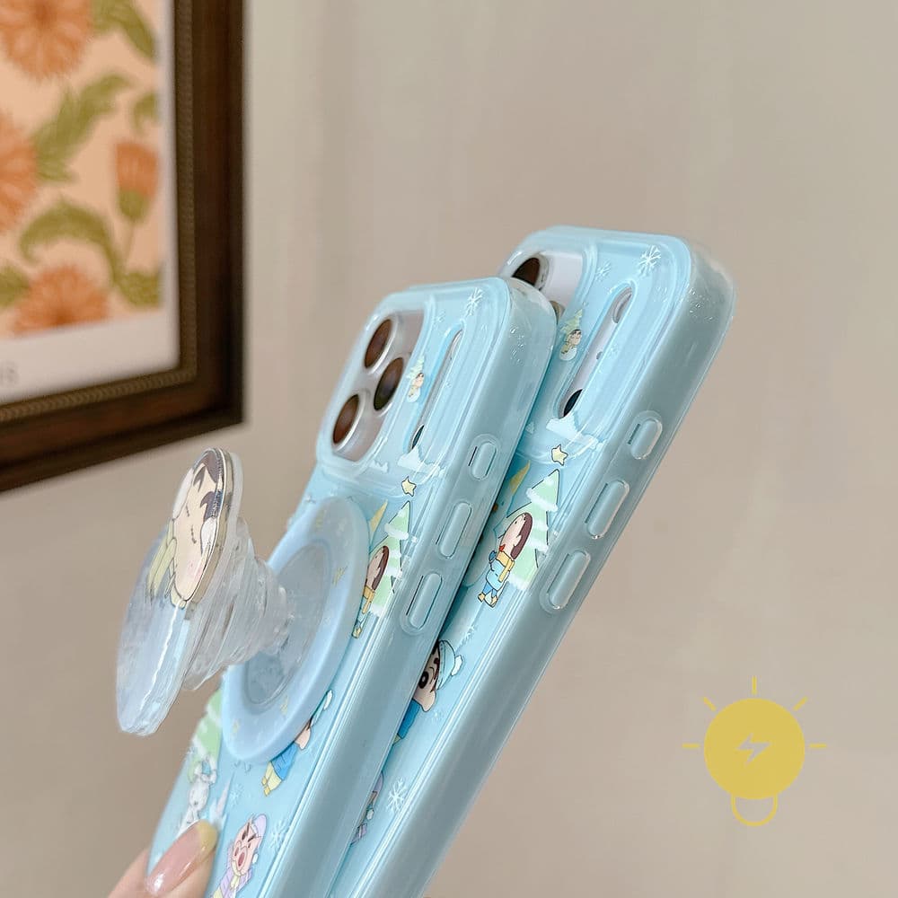 For เคสไอโฟน with Griptok Magnetic TPU Blue Crayon Xiao Xin เคส Phone Case For iPhone 17 Pro Max 16 15 14 13 Cover Aesthetic Korean Cute รูปที่ 7