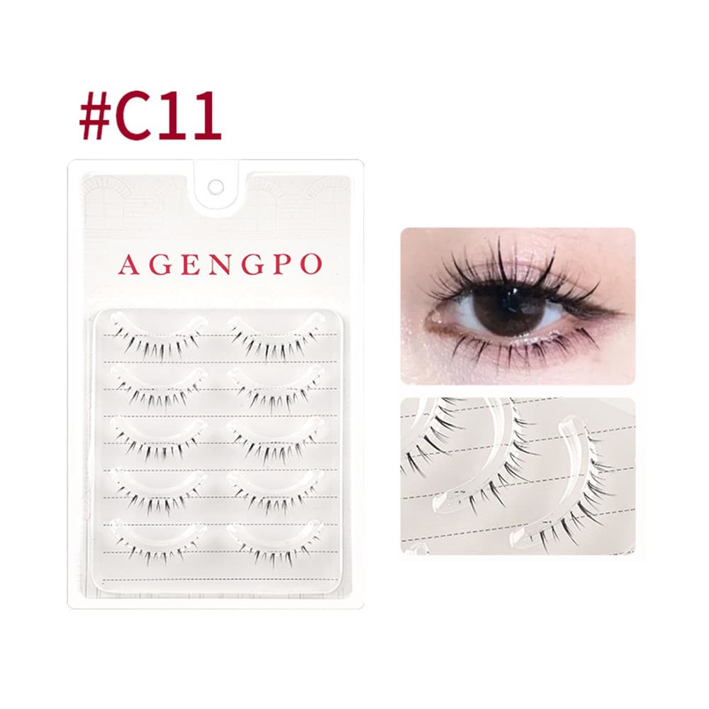 ขนตาล่าง Manga Natural Lash Extension แต่งหน้าทุกวัน 5 คู่ความงาม Wispy Cross รูปที่ 8