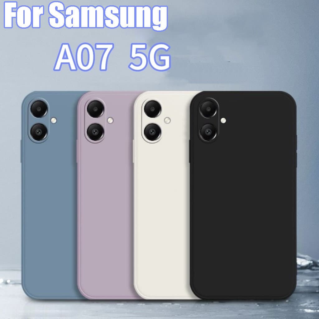 คส สีพื้น ซิลิโคนนิ่ม สำหรับ SAMSUNG A07 A17 A57 A37 A06 A56 A36 A16 A55 A15 A53 A52 A13 A32 A05 A26 S23 S24 S26 Ultra รูปที่ 1