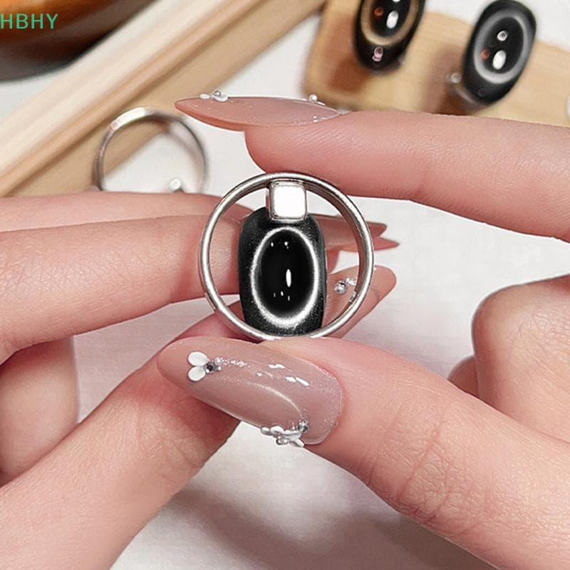 แหวน Hollow Magnetic สําหรับ Cat Eye Gel Polish Magnet Nail Arts เครื่องมือทําเล็บ รูปที่ 2