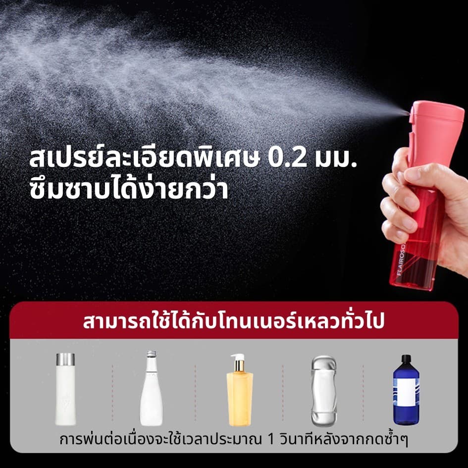 Flairosol High-Pressure Mist Sprayer ขวดน้ําแต่งหน้า Superfine Atomization Spray รูปที่ 5