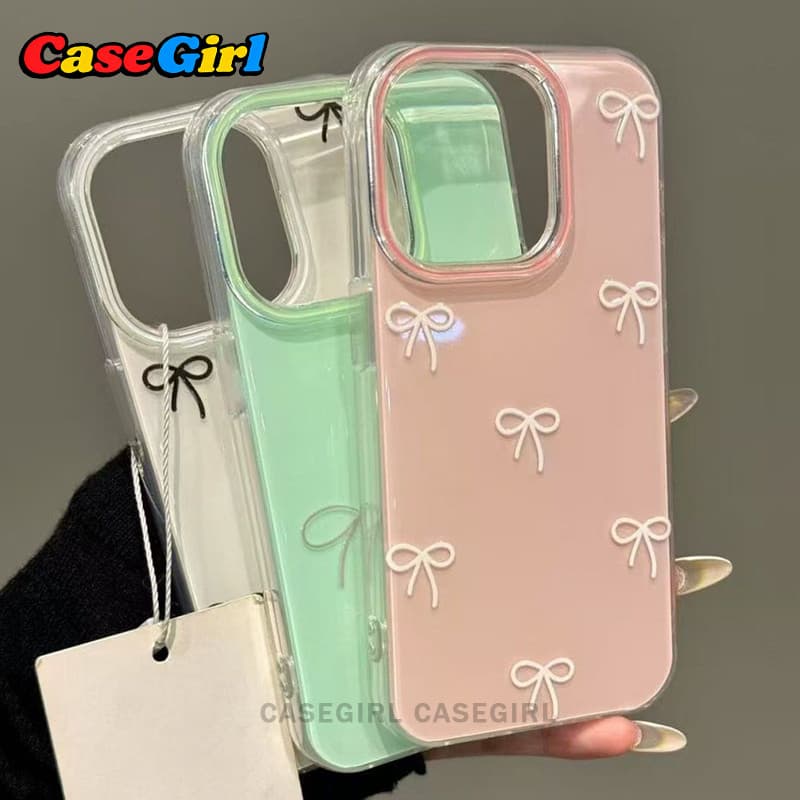 สำหรับ Infinix Smart 8 9 10 Plus Hot 50 POP 8 Tecno Spark GO 2024 20 Pro เคสโบว์สีพาสเทล หวานนุ่ม ดีไซน์สวย รูปที่ 1
