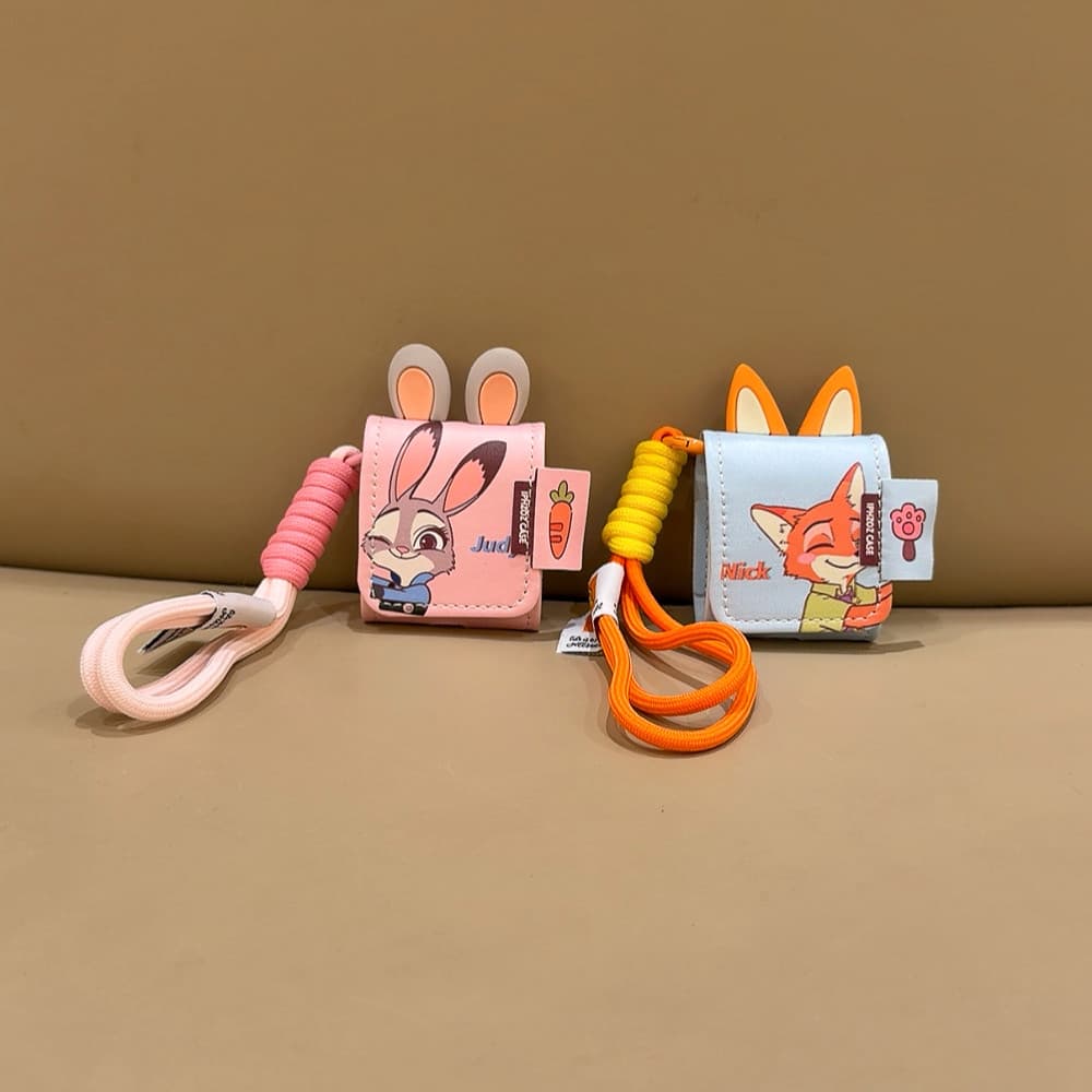 สําหรับ AIRPODS 1 2 4 ANC PRO 3 Flip Handheld หูฟังกระเป๋า 3D หู Zootopia ฝาครอบป้องกันปลอก รูปที่ 1