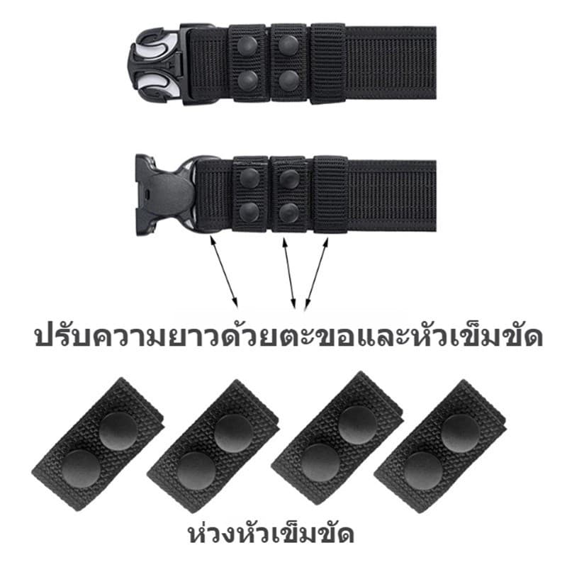 2 in 1 เข็มขัดผู้ชาย หัวเข็มขัด ไนลอนคู่อเนกประ สงค์ยุทธวิธีเข็มขัดแบบพกพา รูปที่ 5
