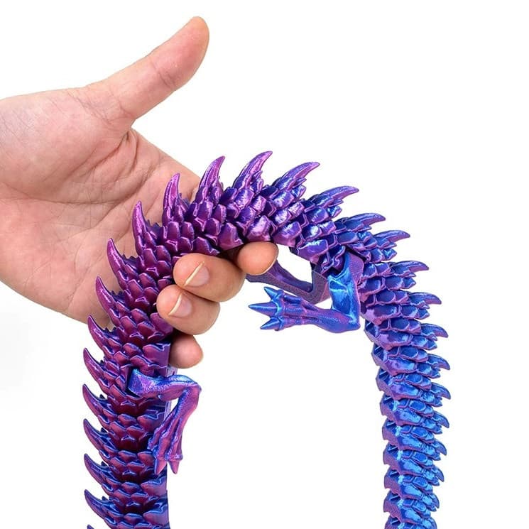 Luminous Articulated มังกรจีนหุ่น 3D พิมพ์ Full Posable Desktop Decor ของเล่นสะสม รูปที่ 8