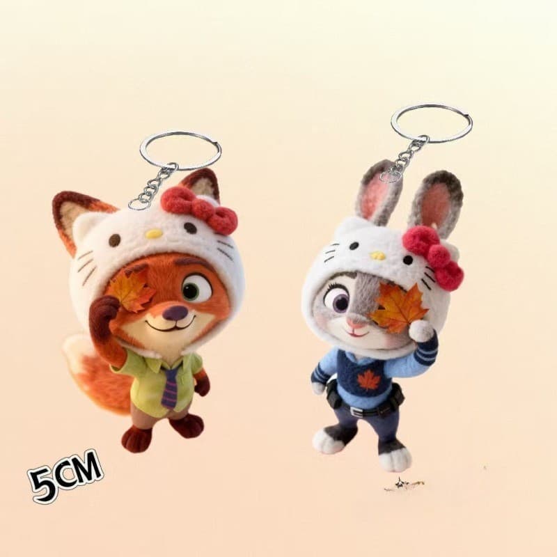 สัตว์บ้าอุปกรณ์ต่อพ่วงการ์ตูนจูดี้น่ารักเชื่อมโยงนิคคู่อะคริลิกระเป๋านักเรียนพวงกุญแจจี้ของขวัญ รูปที่ 9