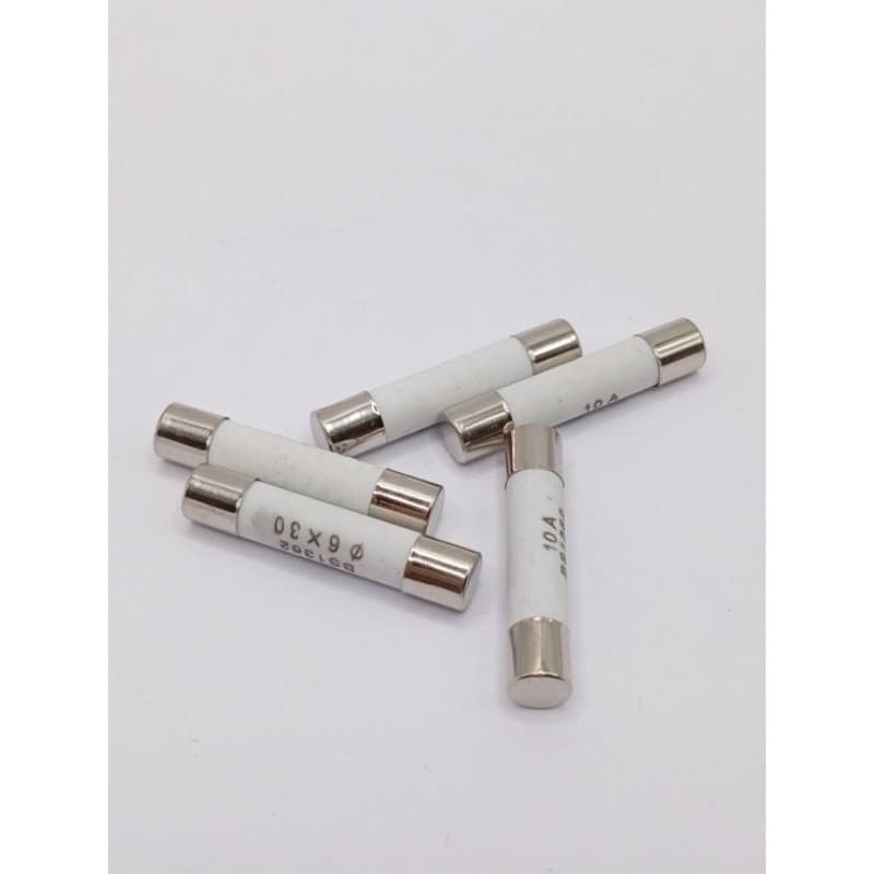 คุ้ม ถูกสุด! ฟิวส์เซรามิค 30มิล ฟิวส์กระเบื้อง 250V. ฟิวส์ 6x30mm แพ็ค 10 ชิ้น รูปที่ 2