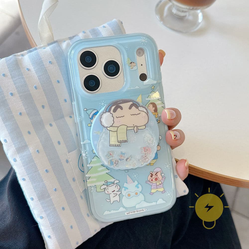 For เคสไอโฟน with Griptok Magnetic TPU Blue Crayon Xiao Xin เคส Phone Case For iPhone 17 Pro Max 16 15 14 13 Cover Aesthetic Korean Cute รูปที่ 5