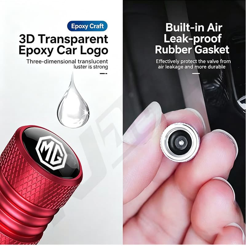 4pcs MG รถวาล์ว Caps Stem Case ครอบคลุมอลูมิเนียมล้อวาล์วฝุ่นหมวก Tyre Rim Stem สําหรับ MG3 MG5 MG6 MG7 EP Pluse MG TF ZR ZS ES HS GS Morris 3 อุปกรณ์เสริม รูปที่ 7