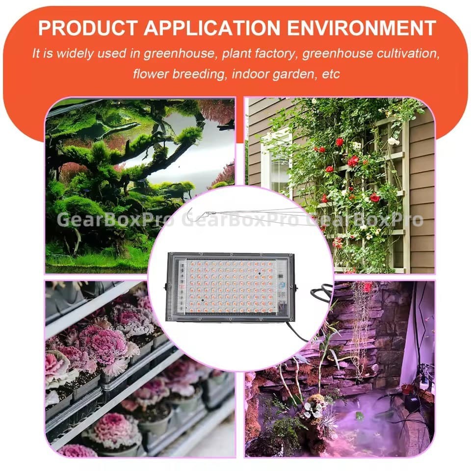 ไฟปลูกต้นไม้ LED Grow Light 50W 100W กันน้ำได้ พร้อมสวิตช์เปิด ไฟปลุกต้นไม้ ไฟช่วยต้นไม้ตัวเร็ว ปิดสำหรับดอกไม้ต้นกล้า รูปที่ 7