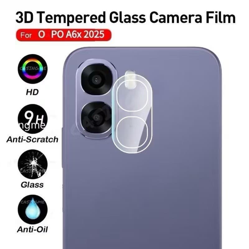 ฟิล์มกระจกเต็มเลนส์กล้อง OPPO A6X A6Pro A5X A5Pro A3X A3Pro กันรอย 9H ปกป้องเลนส์กล้องแบบเต็มพื้นที่ ตรงรุ่น รูปที่ 2