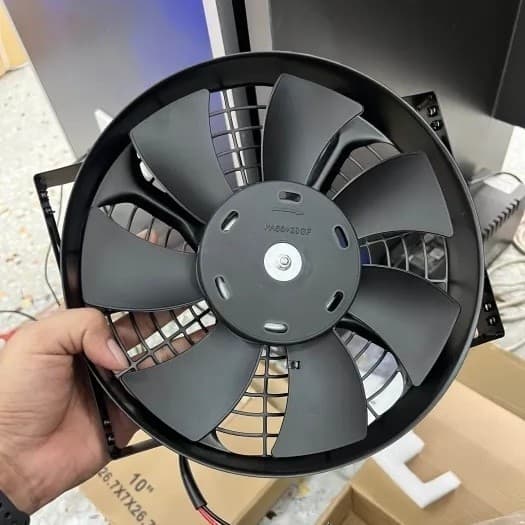 พัดลม นำเข้า แบบเป่า 10 นิ้ว 12V โครงเหล็ก เป่า ระบายความร้อน พัดลมแอร์ ระบายอากาศ พัดลมแผง หม้อน้ำ ดูด รูปที่ 6