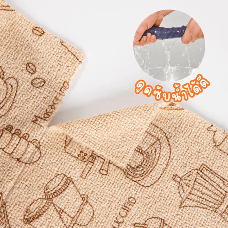 ผ้าไมโครไฟเบอร์ แบบม้วน ฉีกได้ 25x25cm ผ้าทำความสะอาดแบบม้วน เช็ดครัวเช็ดบ้าน อเนกประสงค์ รูปที่ 5