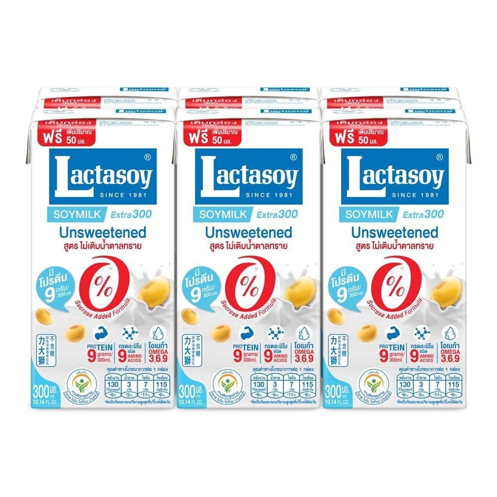 แลคตาซอยนมถั่วเหลืองรสจืด300มล.แพ็ค 6 LACTASOY UNSWEETENED 300 ML.PACK 6 รูปที่ 1