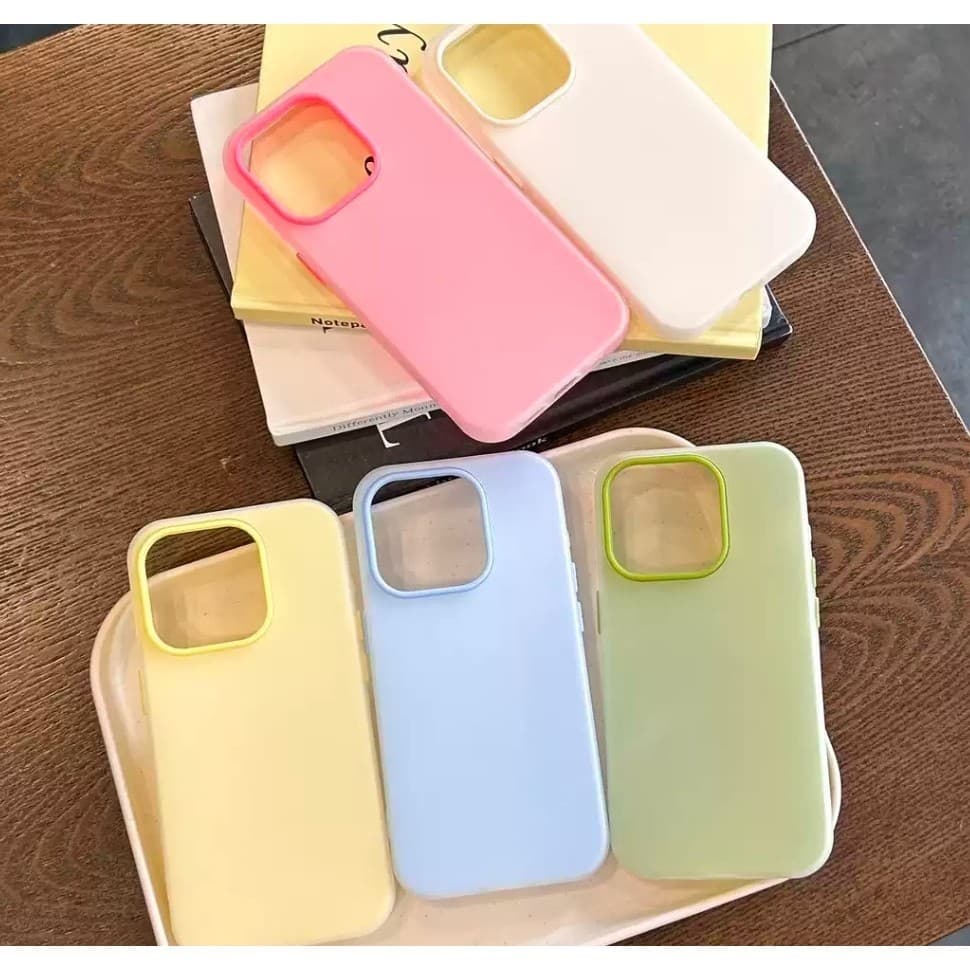 เคสมือถือ สำหรับ OPPO A6C A6S A6X A6T Pro A6 4G/5G เคส2ชั้น สีพื้นพาสเทล สีสันสดใส ป้องกันกระแทกดี เปิดเลนส์กล้อง 057 รูปที่ 4