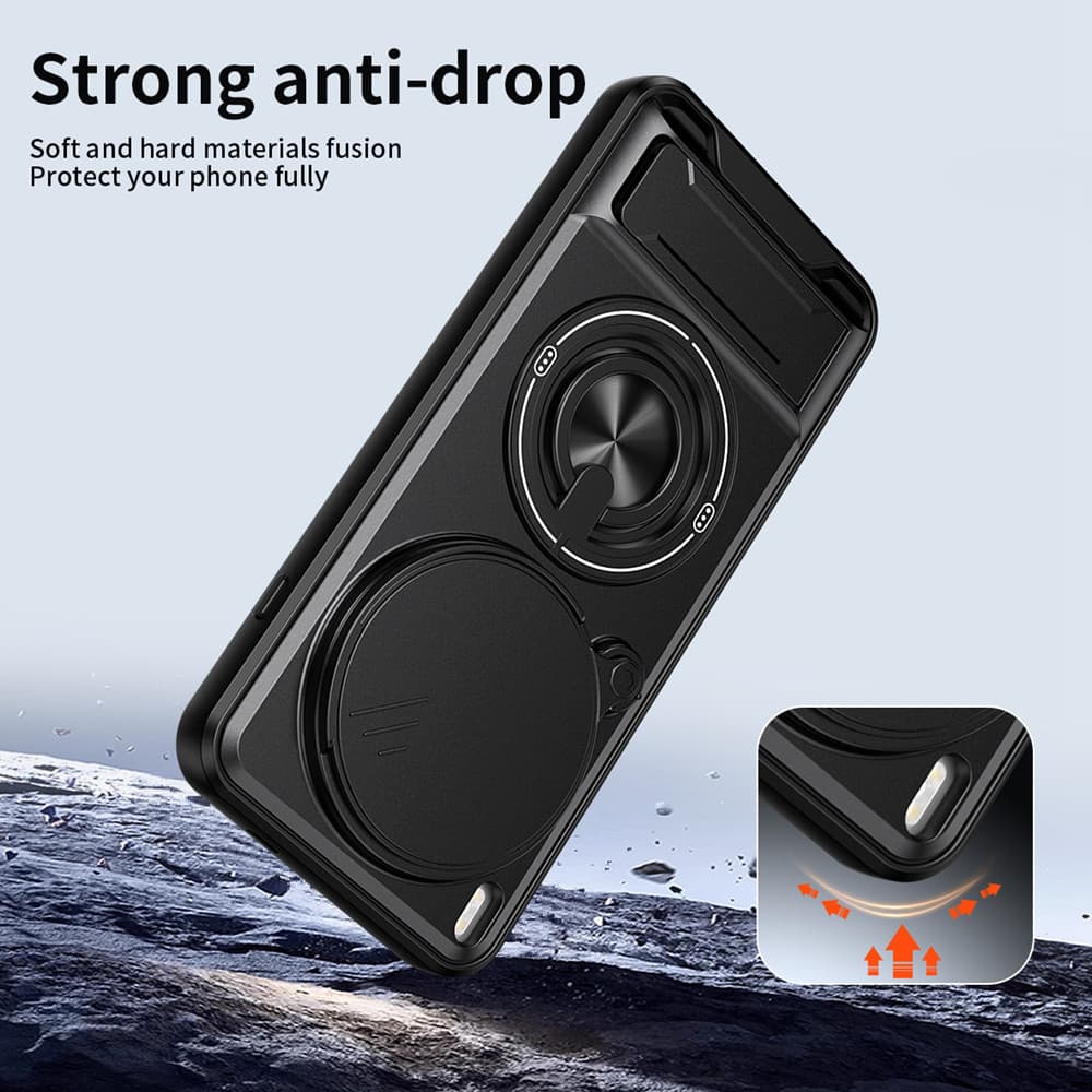 360 ที่วางแหวนเคสโทรศัพท์เหมาะสําหรับ Vivo X300 Pro 5G สไลด์กล้องป้องกันขาตั้งตรงแม่เหล็กติดรถยนต์กันกระแทกฝาครอบป้องกัน รูปที่ 6