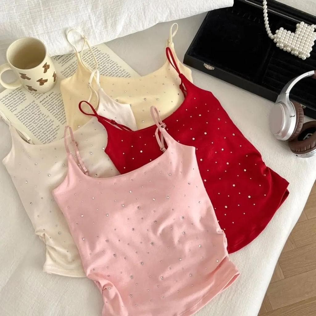 B-344 Blink top เสื้อสายเดี่ยวเพรช มีฟองน้ำในตัว มีบราซับใน รูปที่ 3