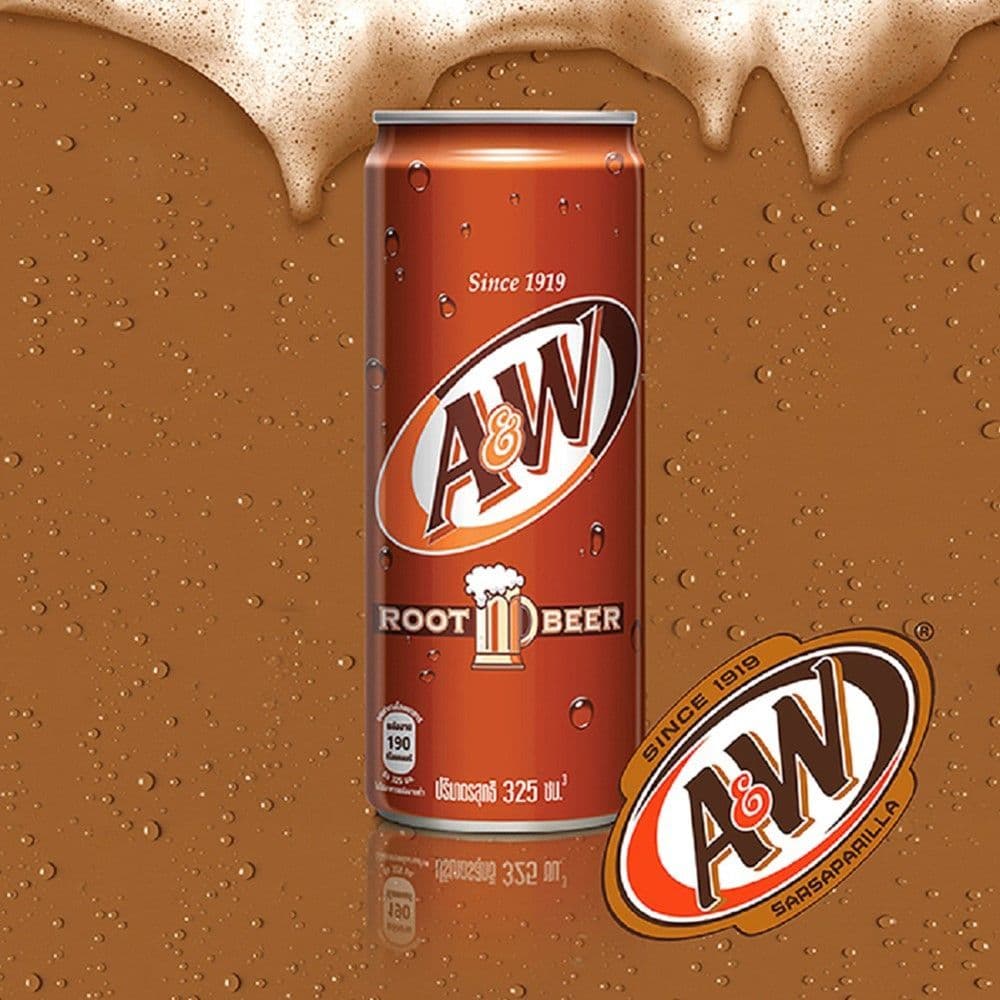 เอแอนด์ดับบลิว รูทเบียร์กระป๋อง 325มล.X6 A+W ROOT BEER 325ML.X6 รูปที่ 2