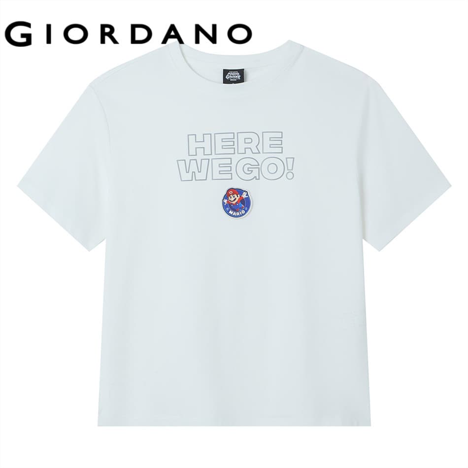 GIORDANO เสื้อยืดผู้หญิง Women's Sorona Boyfriend Printed Tee 05396300 รูปที่ 5