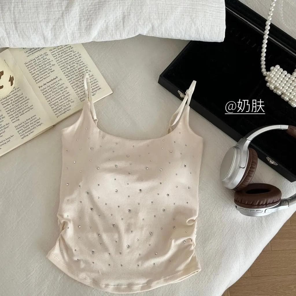B-344 Blink top เสื้อสายเดี่ยวเพรช มีฟองน้ำในตัว มีบราซับใน รูปที่ 8