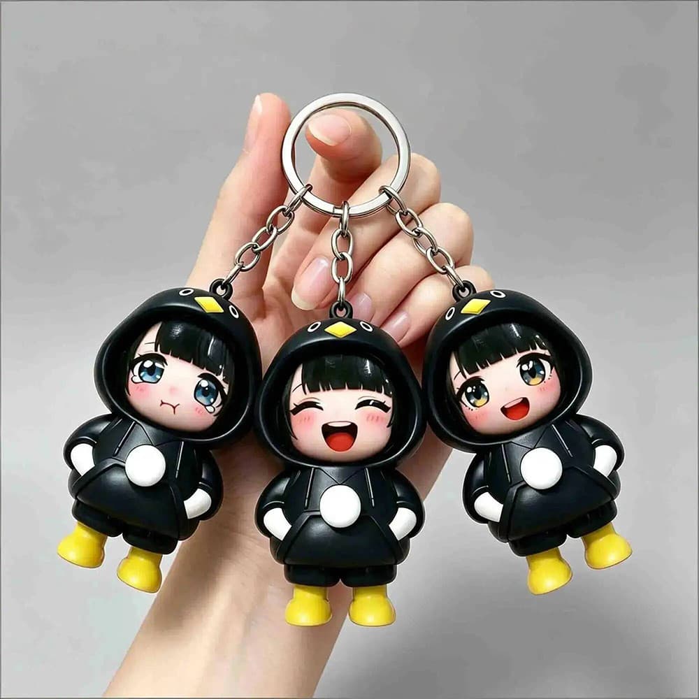 Gugu Gaga Penguin Face เปลี่ยนของเล่นตุ๊กตา Arknights: Endfield Endmin น่ารักสนุกพวงกุญแจอินเทรนด์กระเป๋าเครื่องประดับจี้ รูปที่ 9